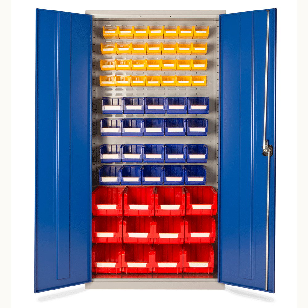 Small Parts Bin Cabinet with 60 Bins - 1830H x 915W x 457D By Elite