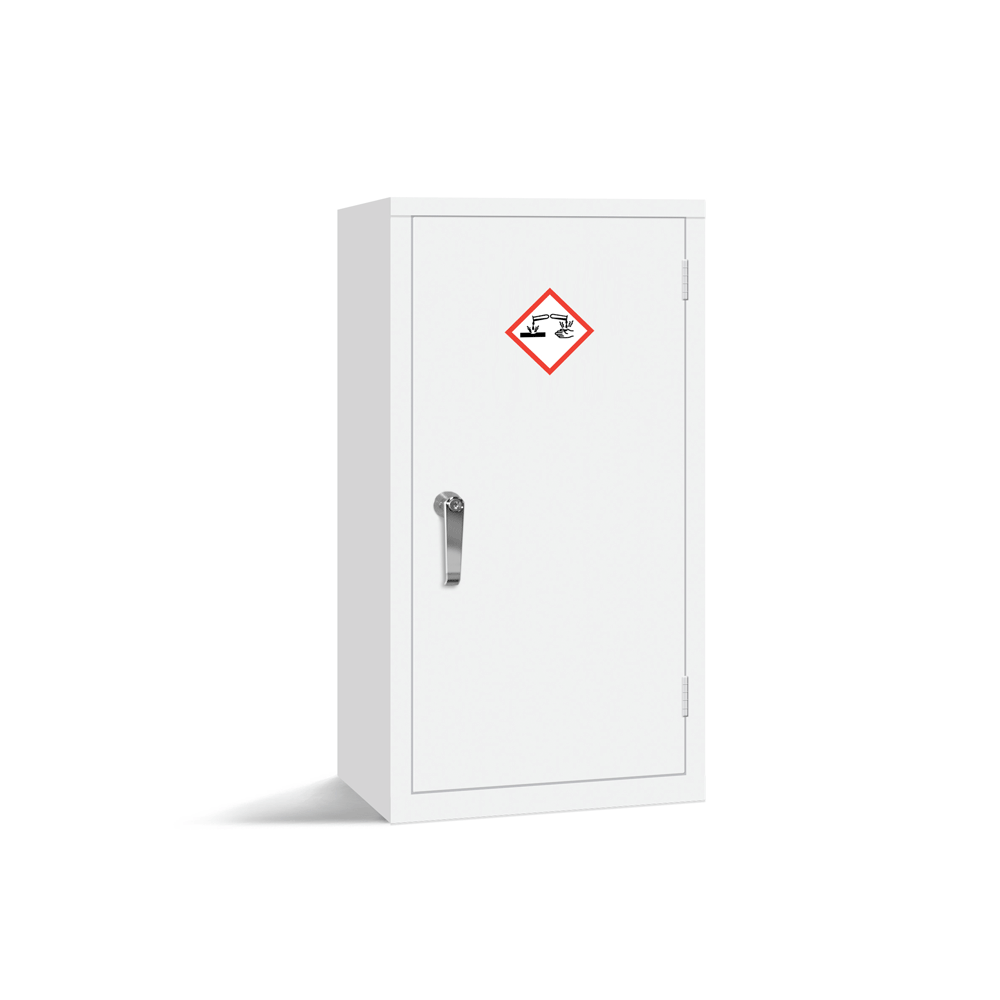 Small Acid Cabinet White, 18 Ltr Sump & 1 Shelf 910H x 457W x 457D - By Elite
