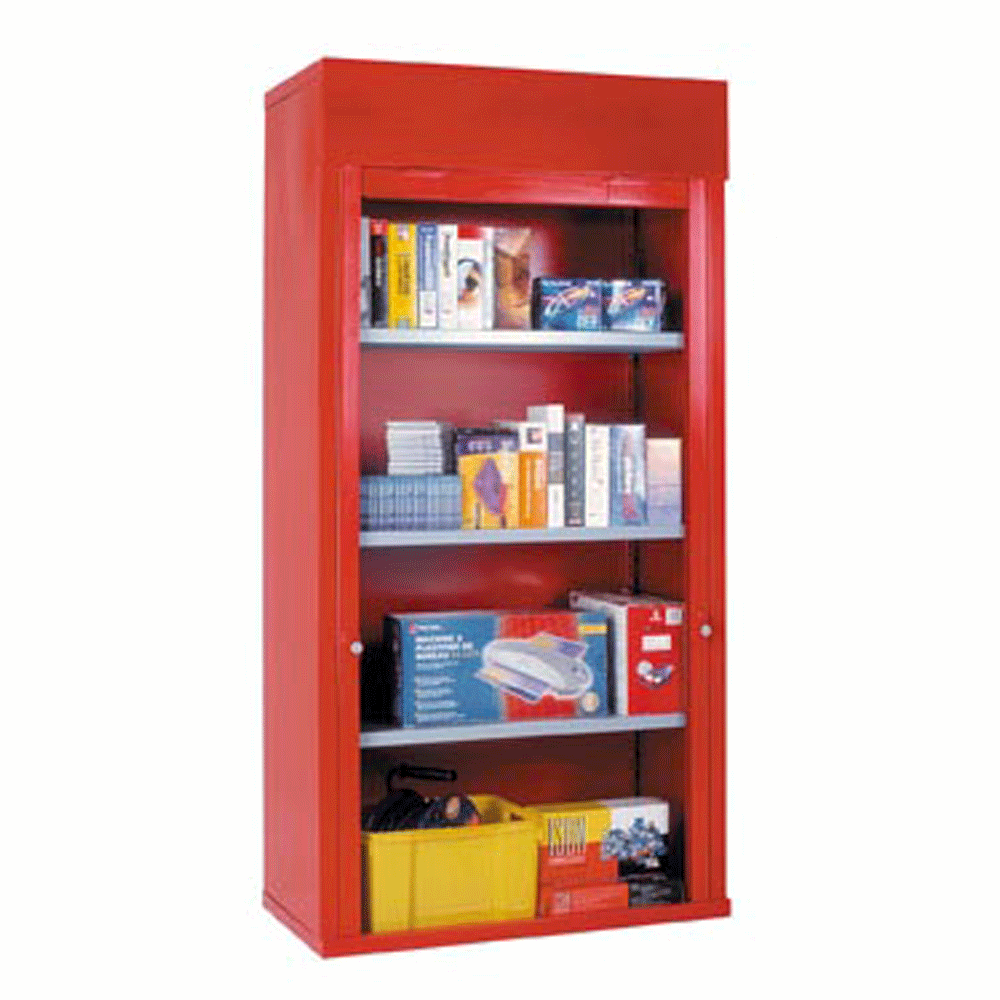 Heavy Duty Roller Shutter Cabinet with 3 Shelves