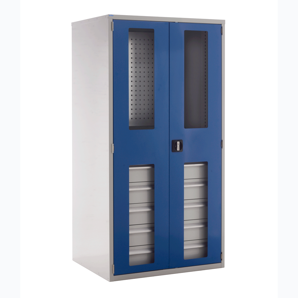 Multi-Storage Cupboard with 6 drawers and perforated back panel