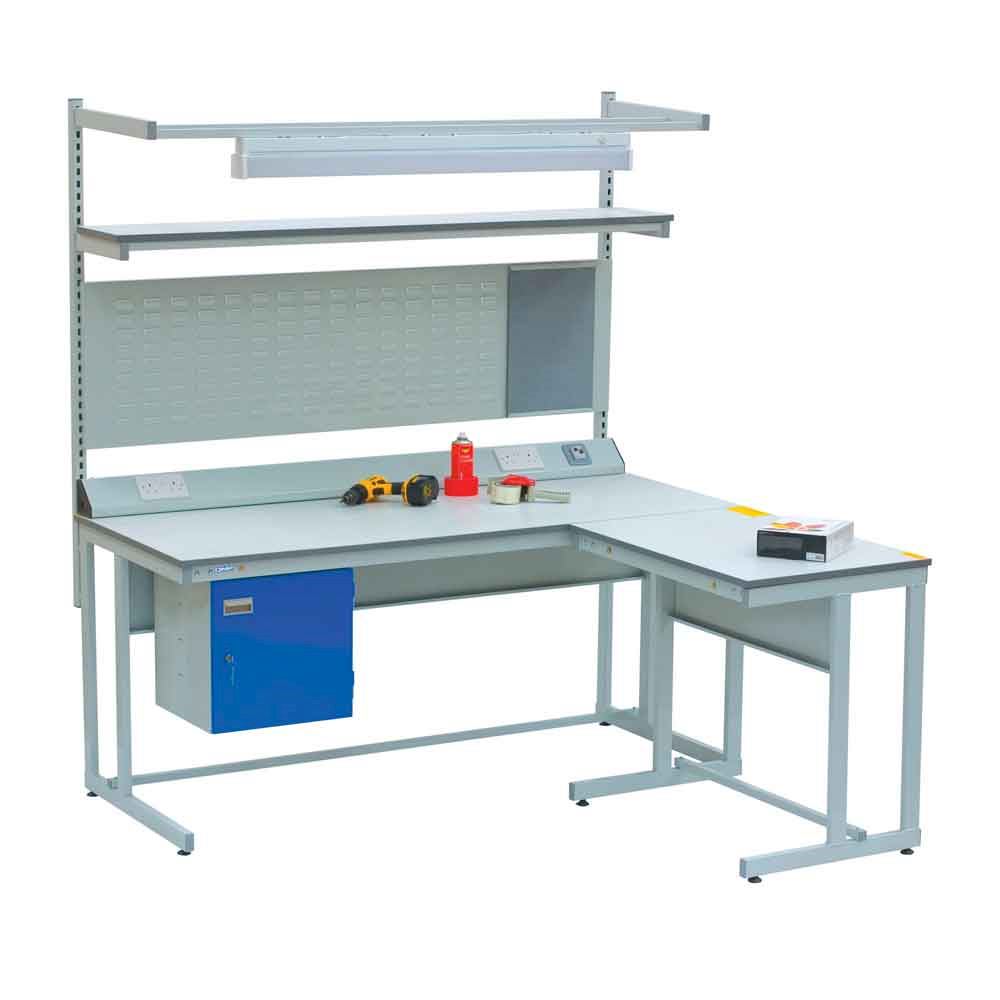 Cantilever Workbench Kit with extension and cupboard