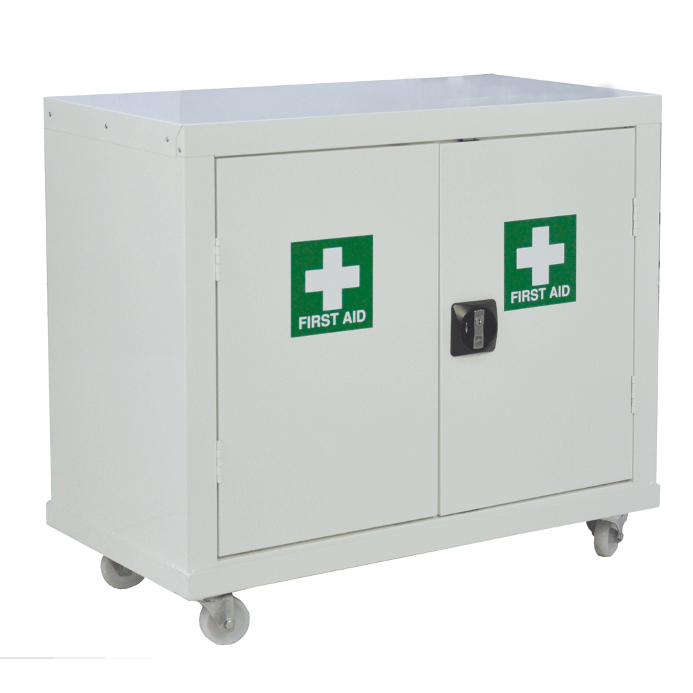 Mobile First Aid Cupboard 840H x 900W x 460D 