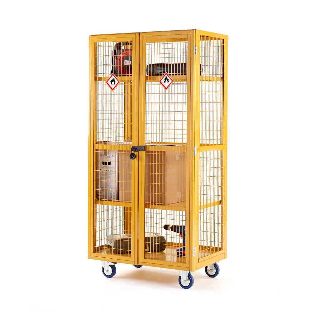 Hazardous Boxwell Mobile Trolley With Doors by QMP