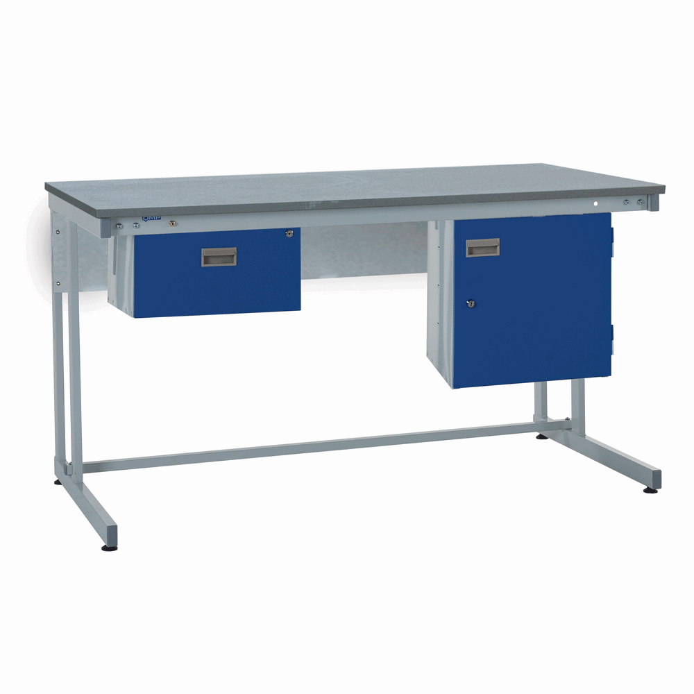 Cantilever ESD Workbench Kit A - Single Drawer & Cupboard