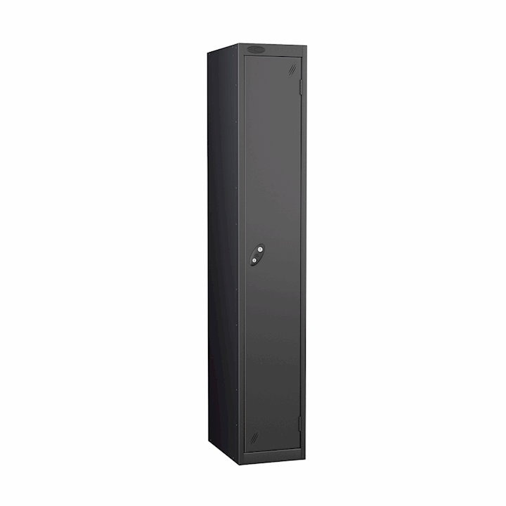 Probe All Black Single Door Metal Locker 