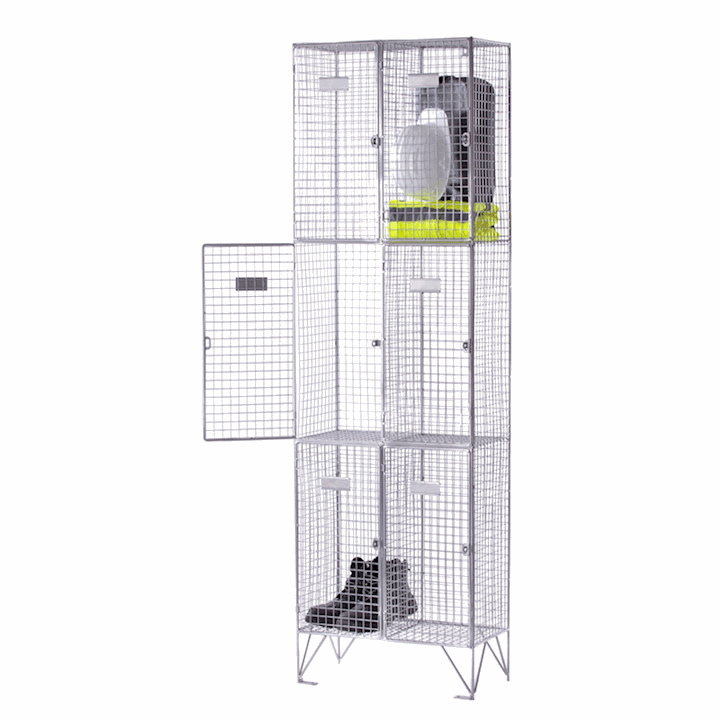 Ndurance Quick Delivery Wire Mesh Locker 3 Door