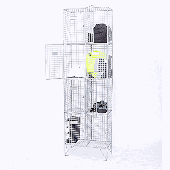 Ndurance Quick Delivery Wire Mesh Locker 4 Door