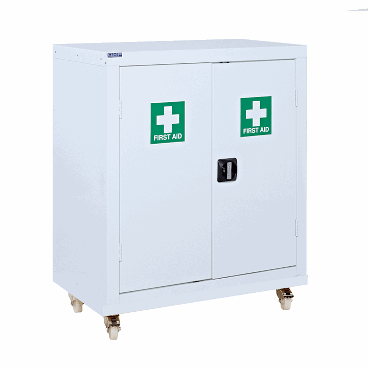 Mobile First Aid Cabinet 1040H x 900W x 460D 