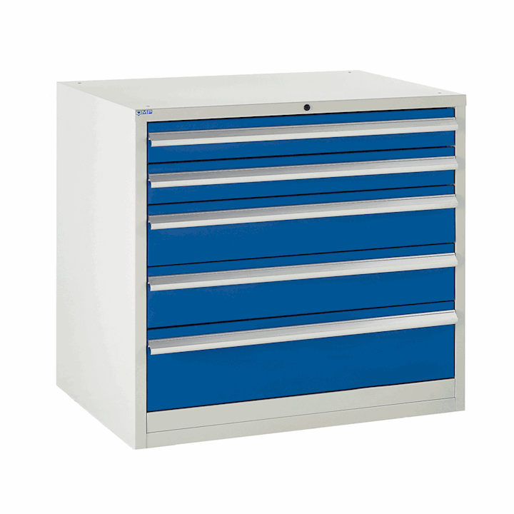 Euroslide Industrial Cabinet 5 Drawer Multi Size 825H