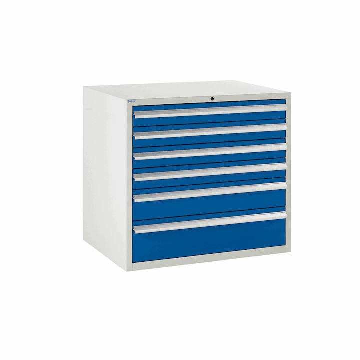 Euroslide Industrial Cabinet With 6 Drawers 825H X 900W