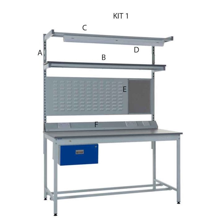 Industrial Workbench Kit 1 - 250kgs Laminate