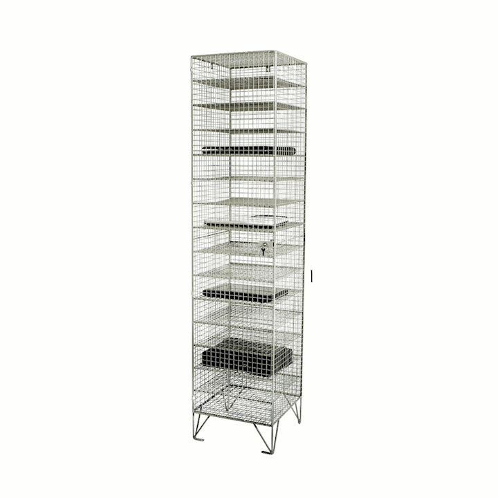 Wire Mesh Laptop Locker 15 Compartments 1980H x 380W x 450D