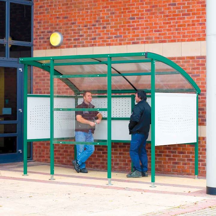 Smoking Shelter Premier with perspex or perforated steel sides 2320H