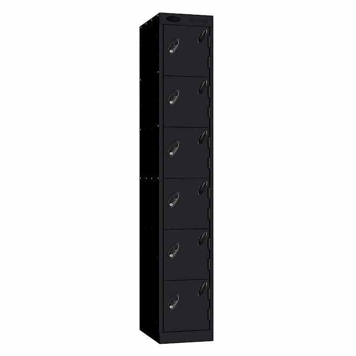 Probe All Black Six Door Metal Locker