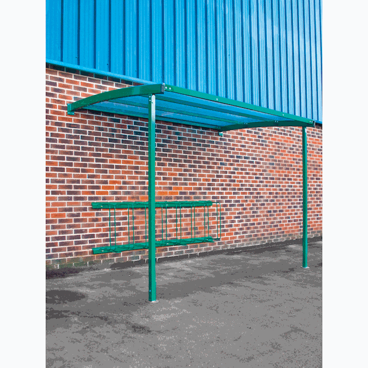 Wall Mounted Cycle Shelter and Bike Rack