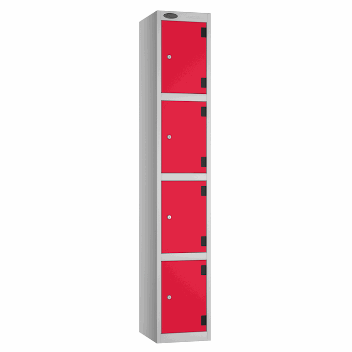 Probe Shockbox Laminate 4 Door Locker with Inset Doors 1800mm Tall