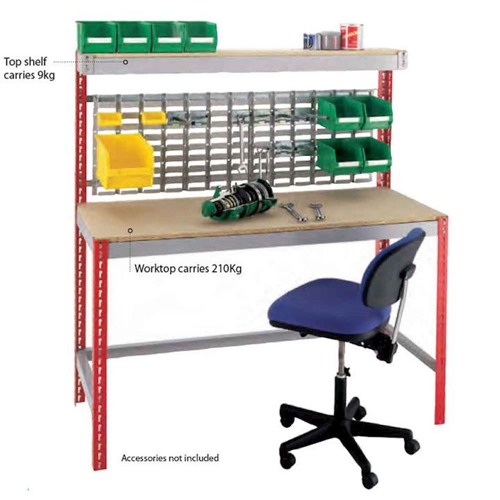 Budget Workstation workbench with Louvre Panel
