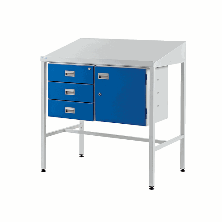 Quick Delivery Team Leader Workstation With Triple Drawer & Cupboard