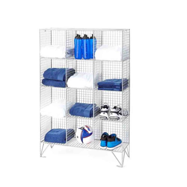 12 Compartment Wire Mesh Locker - With & Without Doors